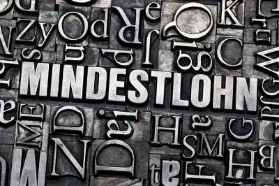 Schriftzug Mindestlohn