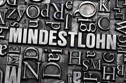 Schriftzug Mindestlohn